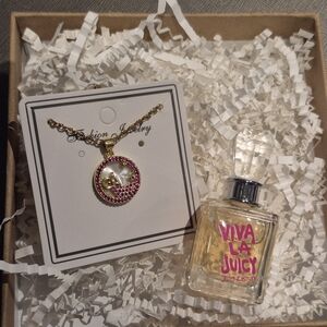 Aries Necklace With Mini 5 ML Juicy Couture Perfume Bundle